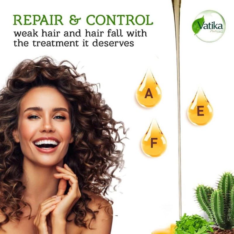 Vatika Naturals Cactus & Gergir Hair Fall Control Oil Replacement 200ml | AlbazaarMarket.com