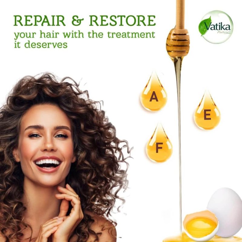 Vatika Naturals Honey & Egg Repair & Restore Oil Replacement 200ml | AlbazaarMarket.com