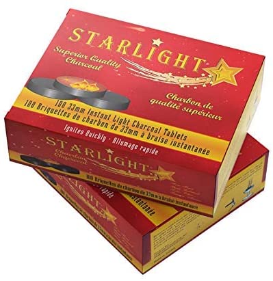 Starlight 100 Quick Lighting Charcoal Briquets 33mm