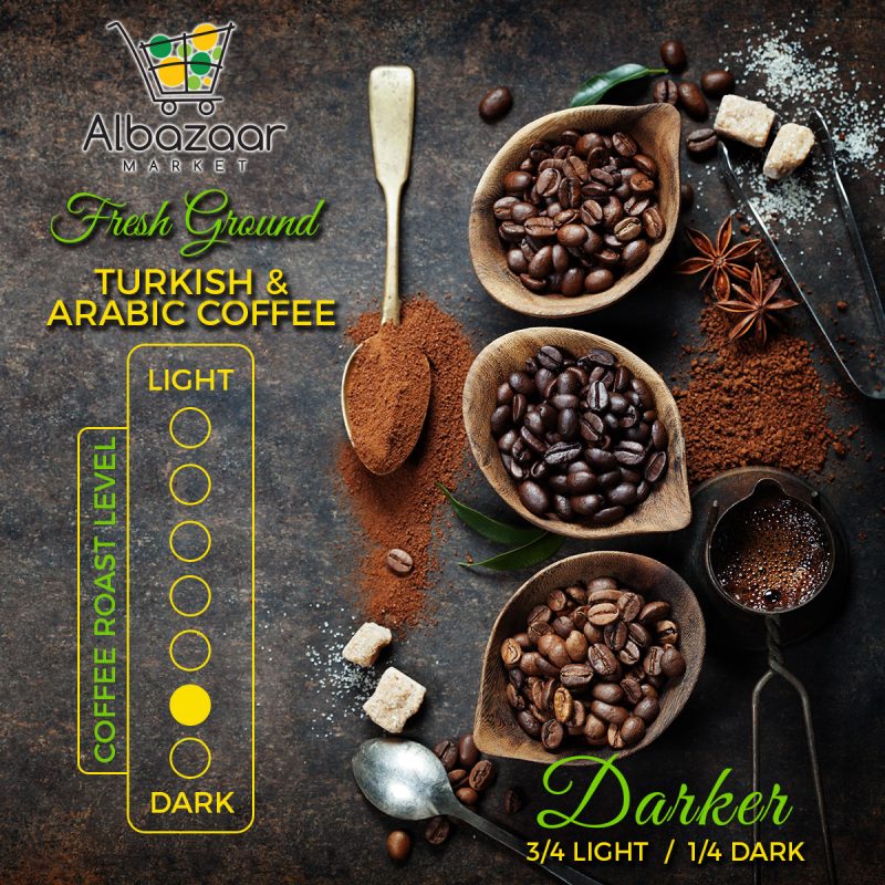 Fresh ground Arabic and Turkish Coffee | AlbazaarMarket.com