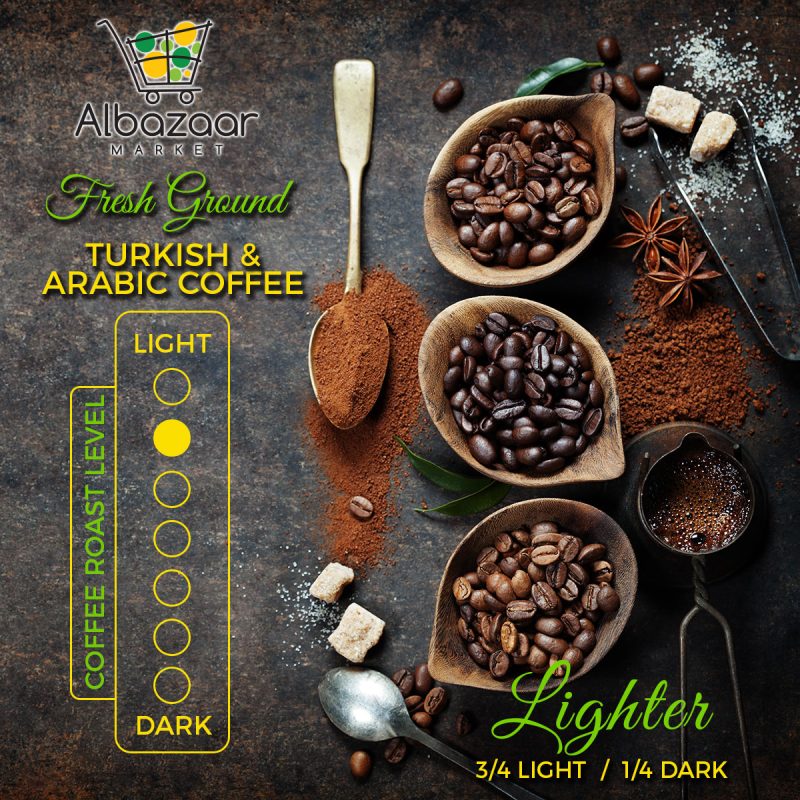 Fresh ground Arabic and Turkish Coffee | AlbazaarMarket.com