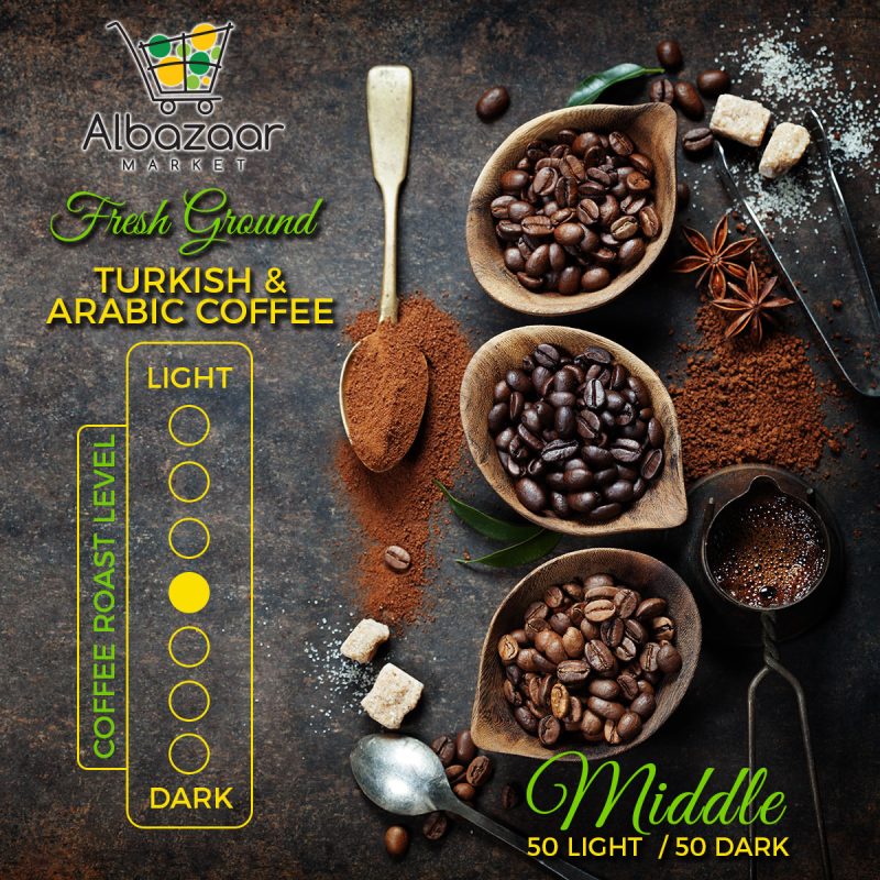 Fresh ground Arabic and Turkish Coffee | AlbazaarMarket.com