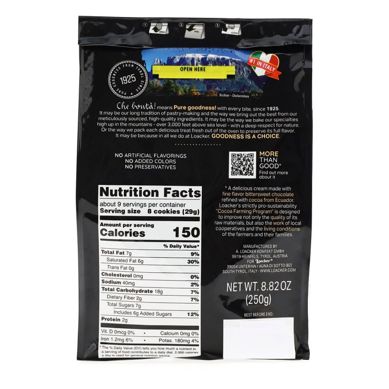 Loacker Quadratini Dark Chocolate 250g - Image 2