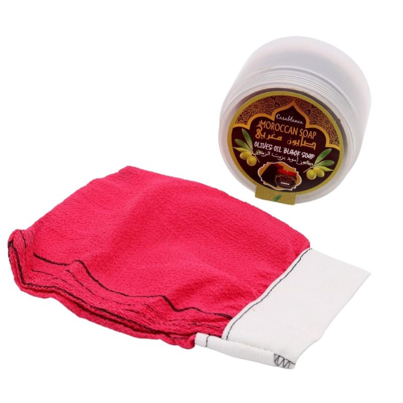 casablanca-moroccan-black-soap-250g-with-loofah-glove-olive-oil