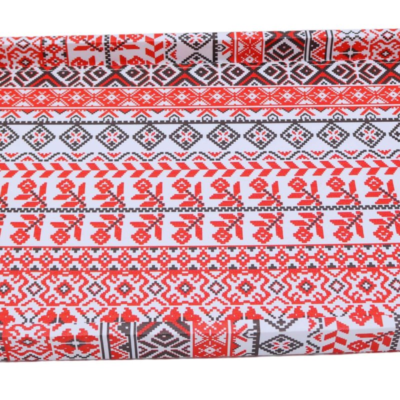 Palestinian Tatreez Traditional Embroidery Leather Design Serving Tray
