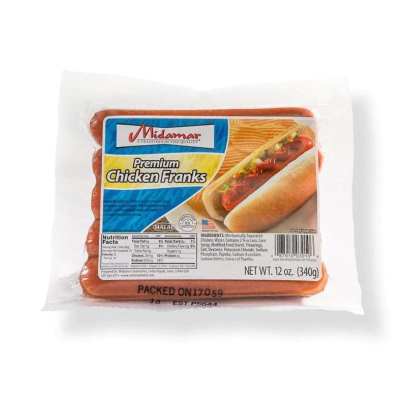 Midamar Premium Chicken Franks 12 oz | AlbazaarMarket.com