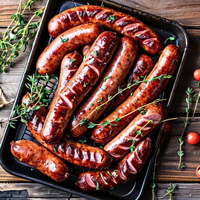 Sharifa Halal Spicy Hot Beef Knockwurst Sausage 12oz 100% Zabiha Halal | Shop at stg-albazaarmarket-staging.kinsta.cloud
