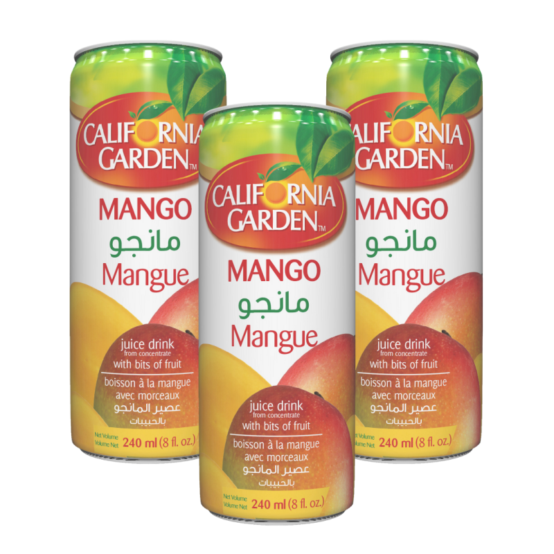 California Garden Mango Juice w/ Pieces x3 (240ml)