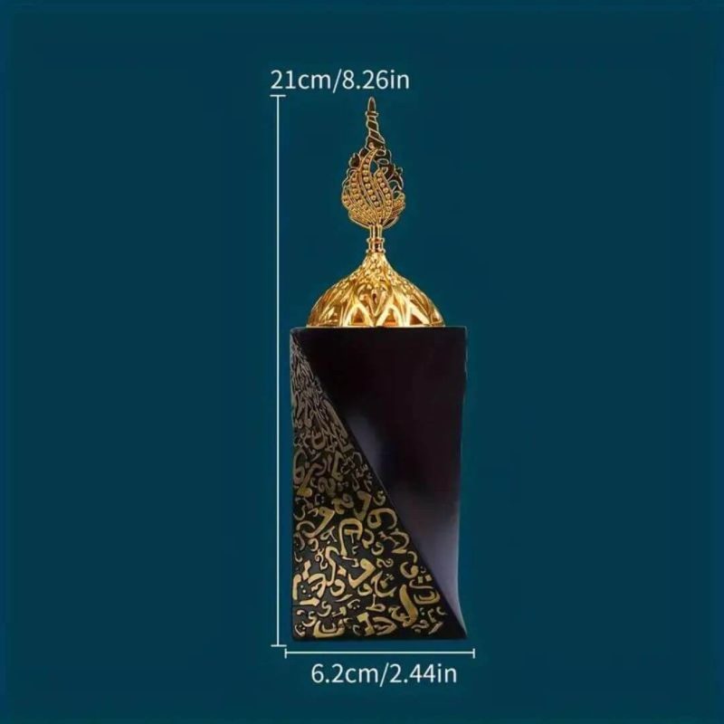 Elegant Black & Gold Arabic Calligraphy Bakhoor Burner | stg-albazaarmarket-staging.kinsta.cloud