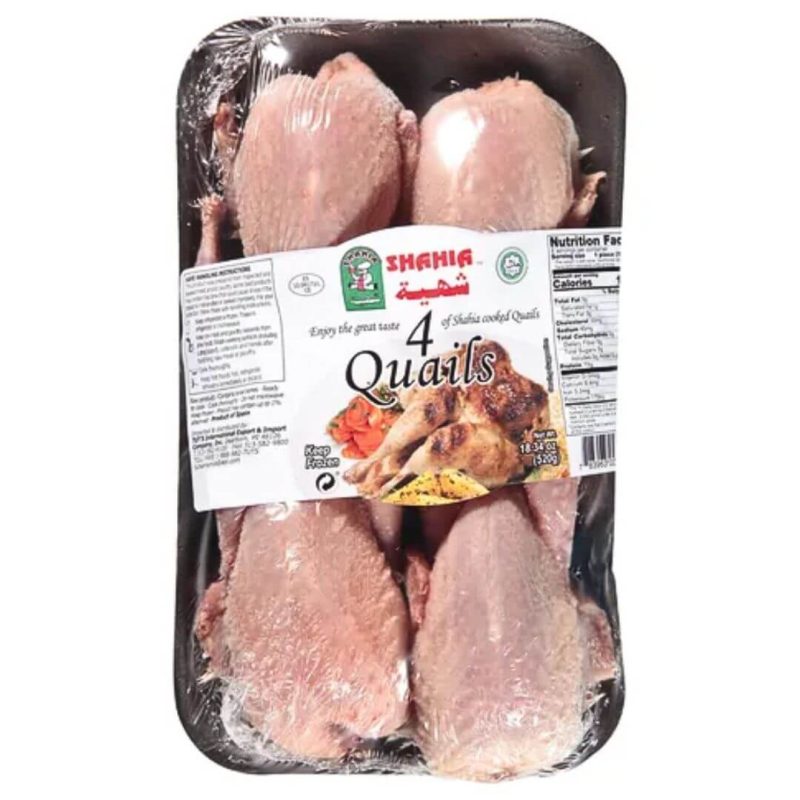 Jumbo Halal Quails 4 Ct. 520g by Shahia | stg-albazaarmarket-staging.kinsta.cloud