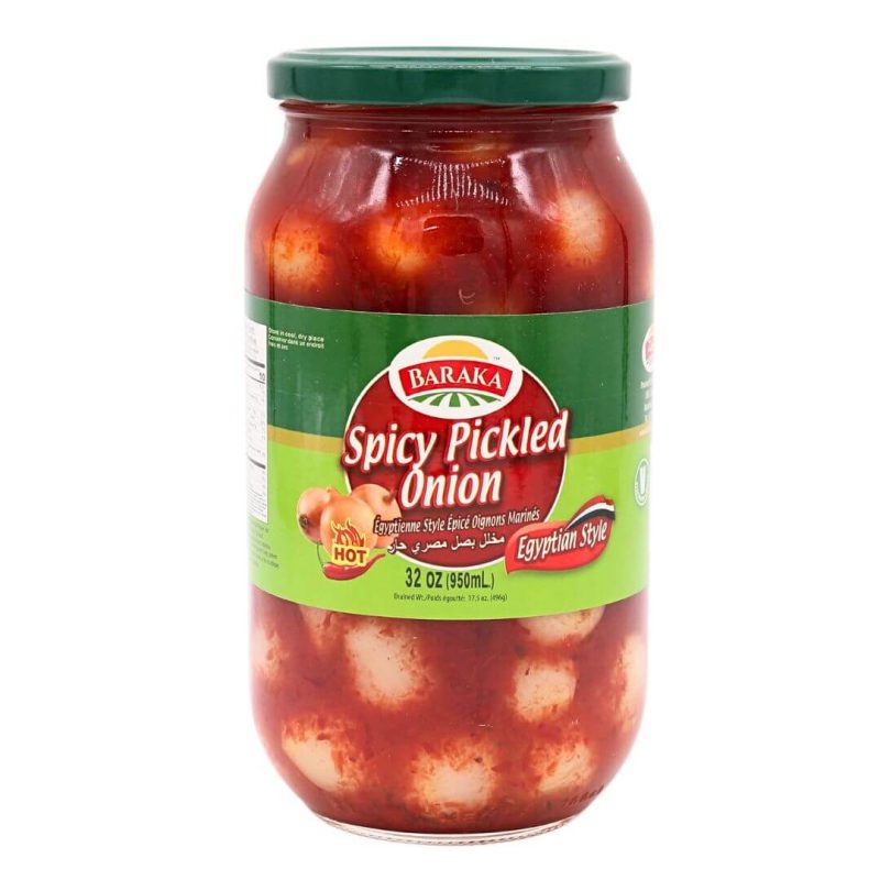 Spicy Pickled Onions Egyptian Style 32oz Baraka Foods | stg-albazaarmarket-staging.kinsta.cloud
