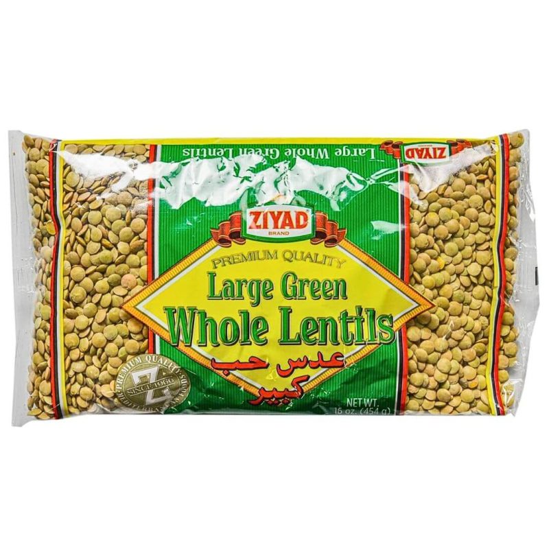 Ziyad Large Whole Green Lentils 16 oz | stg-albazaarmarket-staging.kinsta.cloud