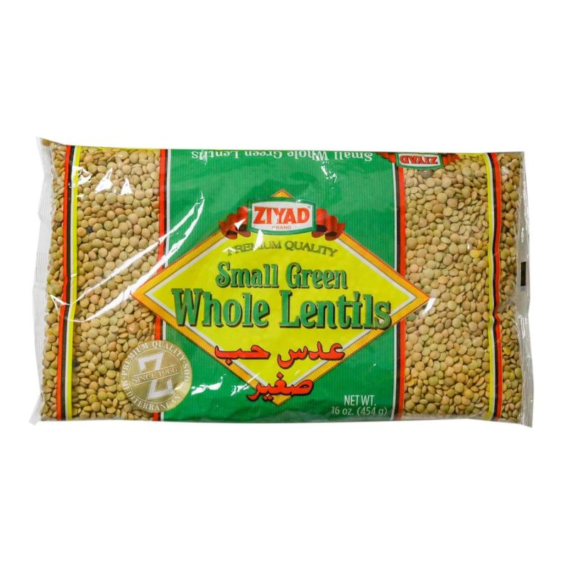 Ziyad Small Green Whole Lentils 16 oz | stg-albazaarmarket-staging.kinsta.cloud