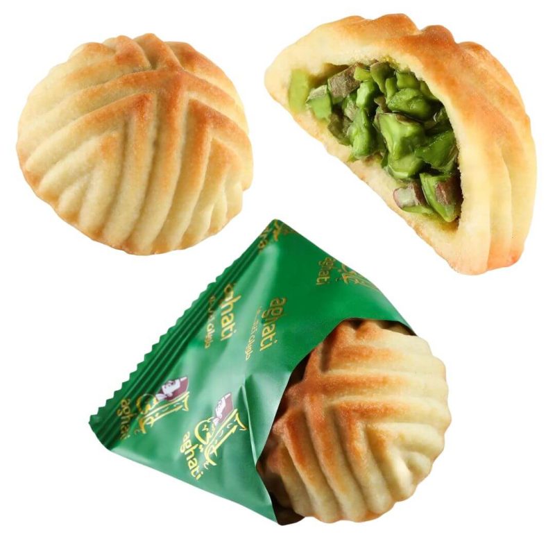 Aghati Maamoul Shortbread Cookies Filled with Premium Pistachios 350g | stg-albazaarmarket-staging.kinsta.cloud