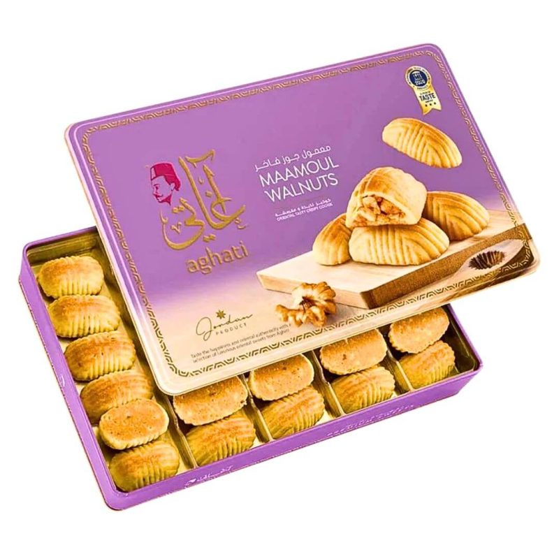 Aghati Maamoul Shortbread Cookies Filled with Premium Walnuts 1000g | stg-albazaarmarket-staging.kinsta.cloud