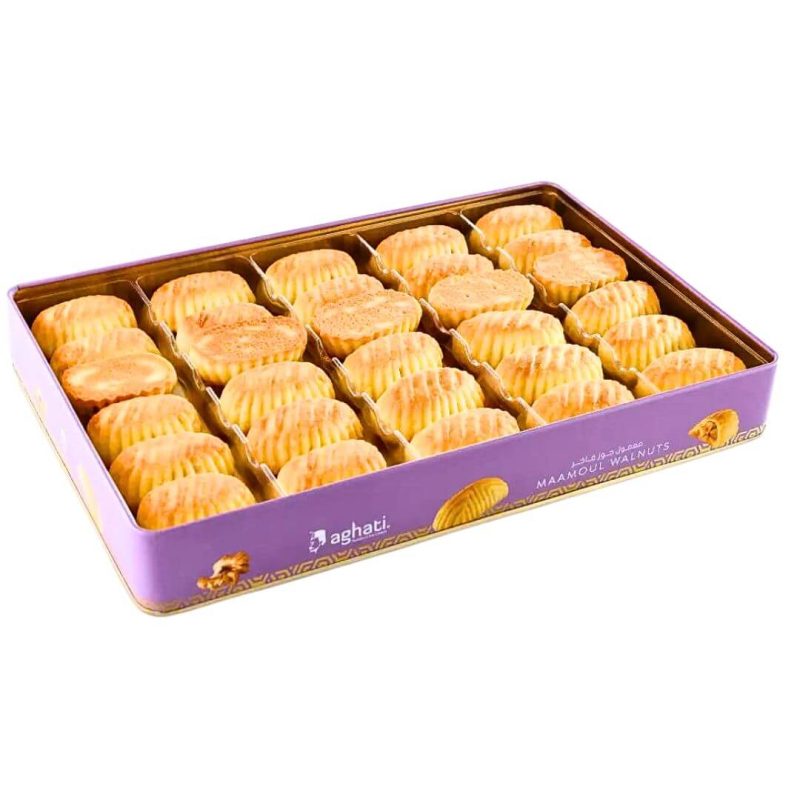 Aghati Maamoul Shortbread Cookies Filled with Premium Walnuts 1000g | stg-albazaarmarket-staging.kinsta.cloud