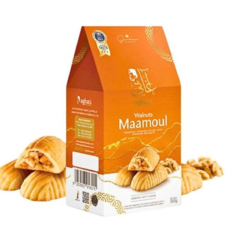 Aghati Maamoul Shortbread Cookies Filled with Premium Walnuts 350g | stg-albazaarmarket-staging.kinsta.cloud