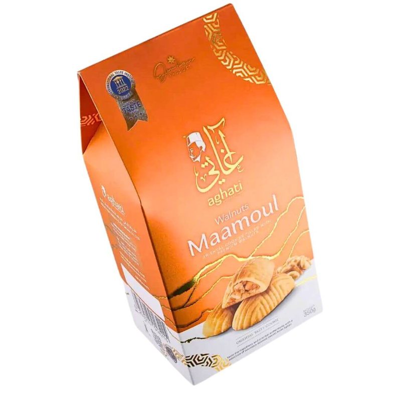 Aghati Maamoul Shortbread Cookies Filled with Premium Walnuts 350g | stg-albazaarmarket-staging.kinsta.cloud