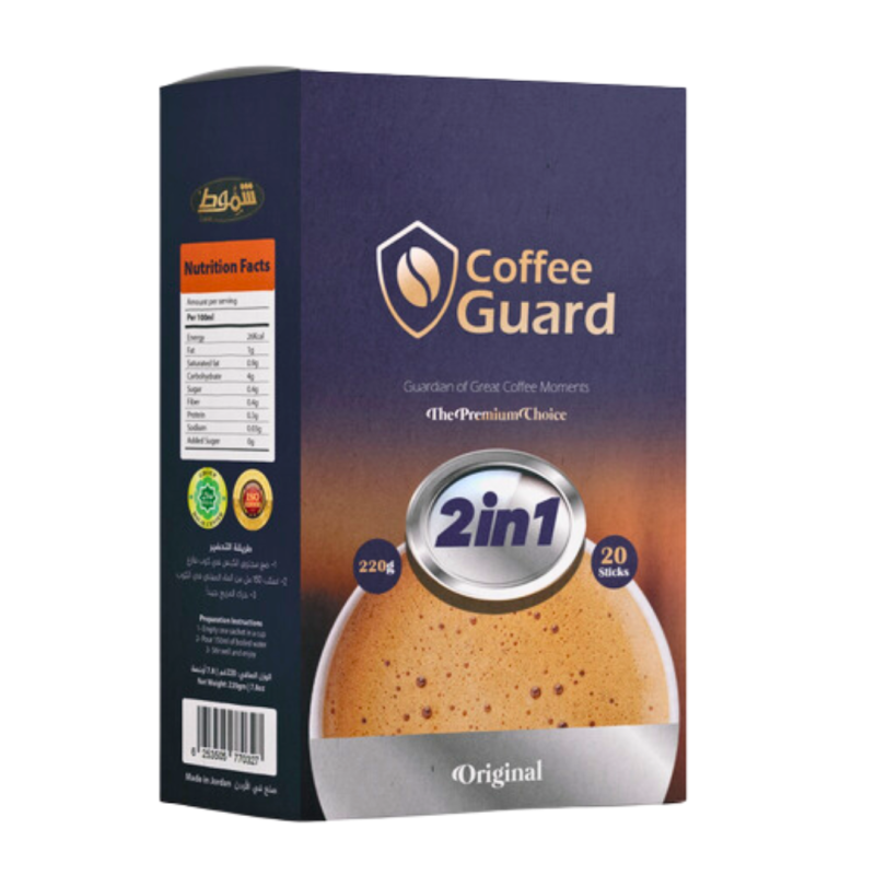 Coffee Guard 2-in-1 Instant Coffee Sticks – 20 Pack (220g)