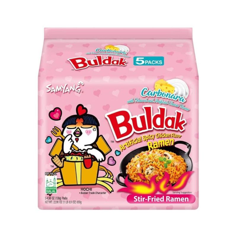 Samyang Buldak Halal Carbonara Hot Chicken Ramen 650g 5 Packs | stg-albazaarmarket-staging.kinsta.cloud