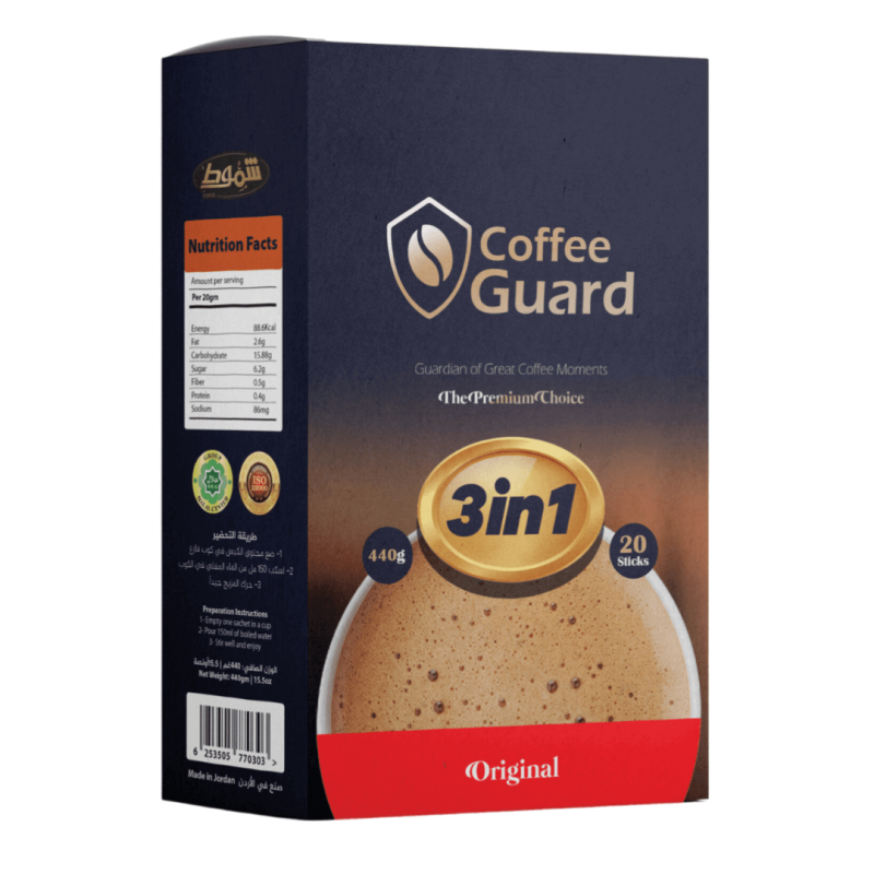 Coffee Guard 3-in-1 Instant Coffee Sticks – 20 Pack (420g)