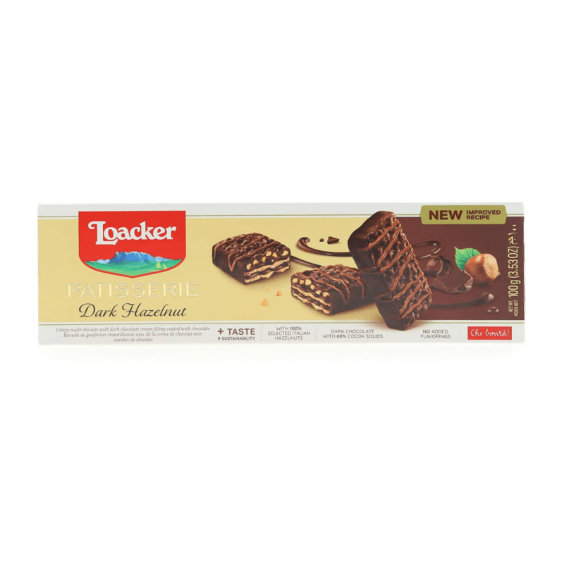 Loacker Patisserie Dark Hazelnut 100g | stg-albazaarmarket-staging.kinsta.cloud