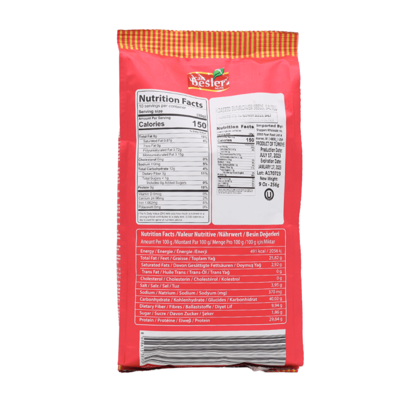 Roasted Sunflower Seeds Jumbo by Can Besler Nuts 256g | stg-albazaarmarket-staging.kinsta.cloud