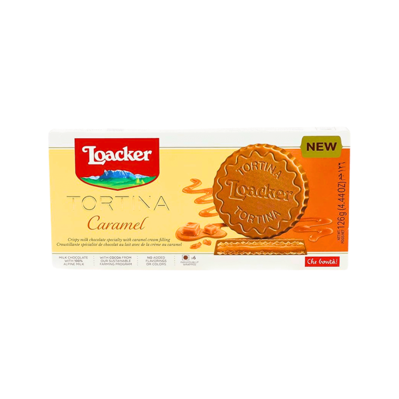 Loacker Tortina Caramel Chocolate Wafer 126g | stg-albazaarmarket-staging.kinsta.cloud