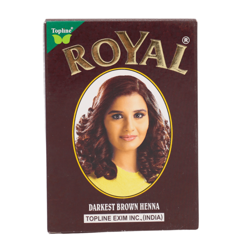 Royal Darkest Brown Henna 1 Box - 6 Sachets (60g) | stg-albazaarmarket-staging.kinsta.cloud