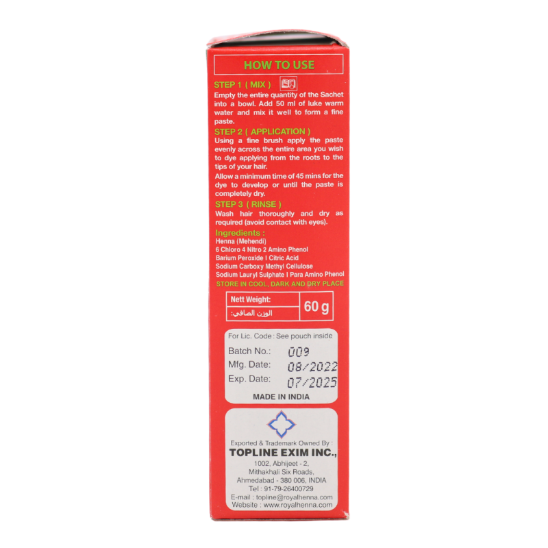 Royal Red Henna 1 Box - 6 Sachets (60g) | stg-albazaarmarket-staging.kinsta.cloud