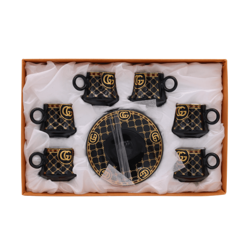 Royal Turkish Coffee Cups Black Set of 6 – Elegant Design | stg-albazaarmarket-staging.kinsta.cloud