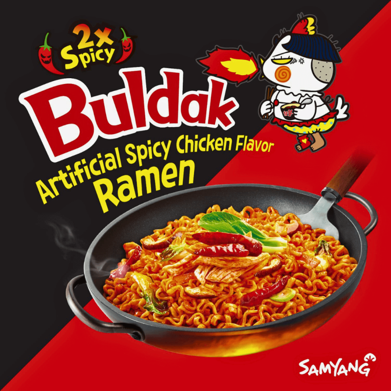 Samyang 2X Buldak Hot Spicy Chicken Stir-Fried Ramen 4.94 oz (Pack of 5) | stg-albazaarmarket-staging.kinsta.cloud