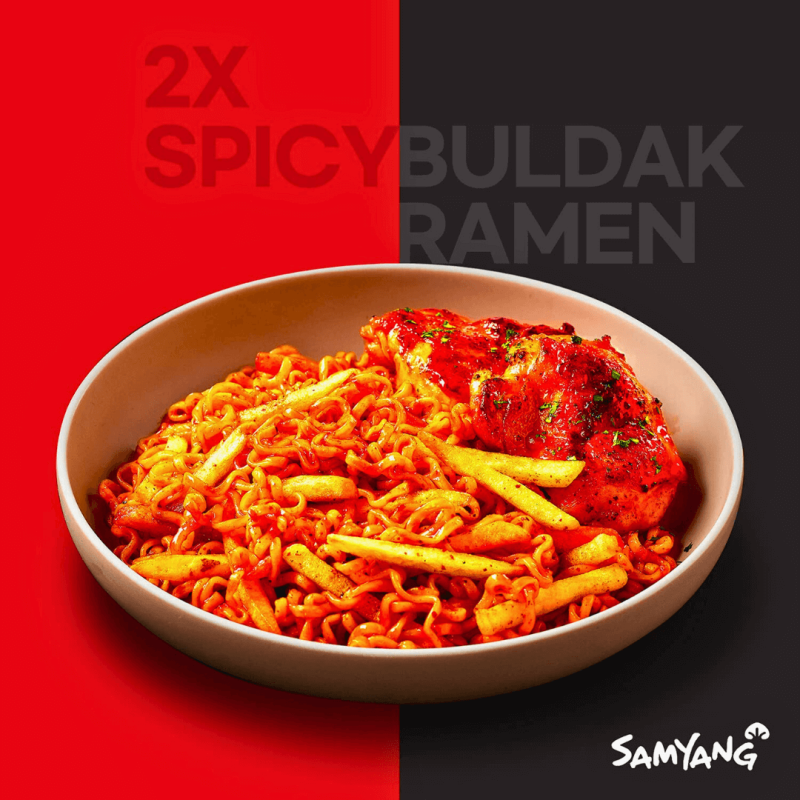 Samyang 2X Buldak Hot Spicy Chicken Stir-Fried Ramen 4.94 oz (Pack of 5) | stg-albazaarmarket-staging.kinsta.cloud