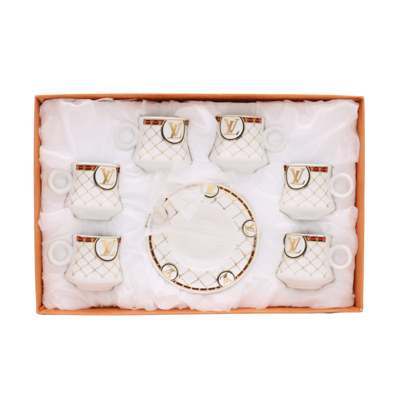 Royal Turkish Coffee Cups White Set of 6 Pcs | stg-albazaarmarket-staging.kinsta.cloud