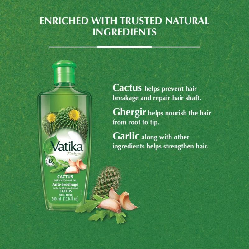 Vatika Naturals Almond Enriched Hair Oil Soft & Shine 300ml | AlbazaarMarket.com