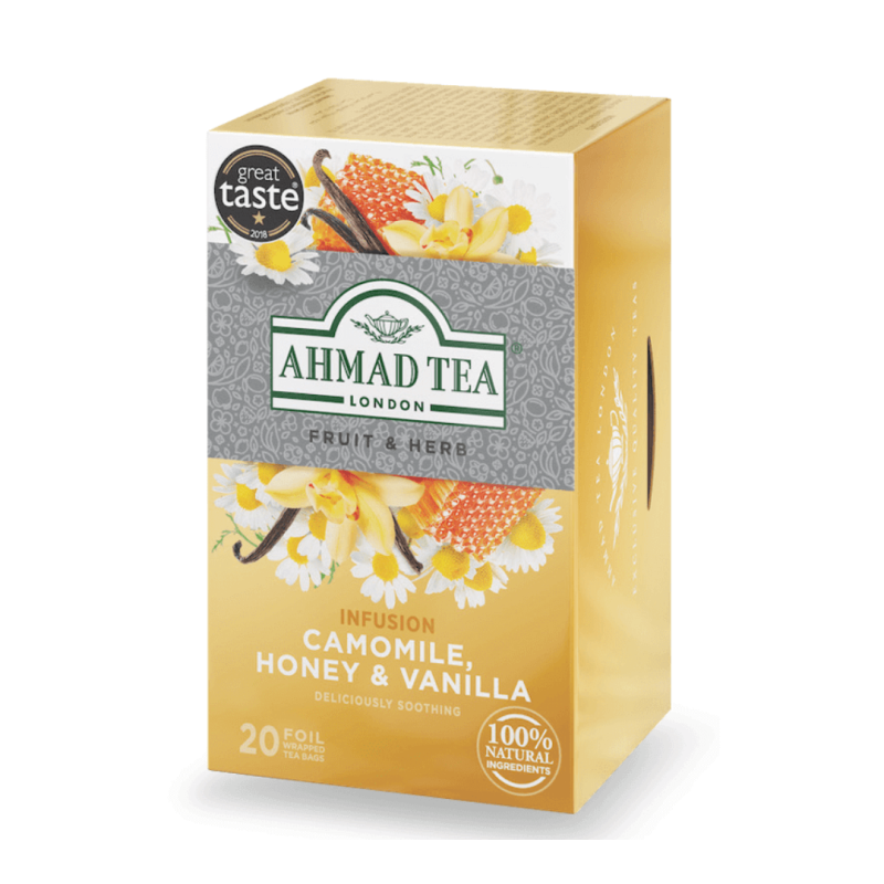 Ahmad Tea Camomile & Lemongrass - 20 Bags x 1.5g | Soothing Herbal Tea