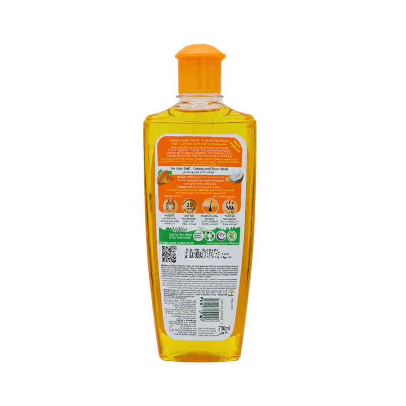 Vatika Naturals Almond Enriched Hair Oil Soft & Shine 200ml | Albazaar Market