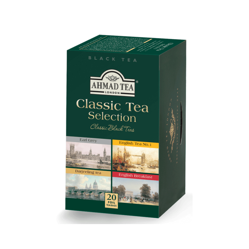 Ahmad Tea Classic Tea Selection - 20 Bags x 2g | Variety Pack of Classic Blends